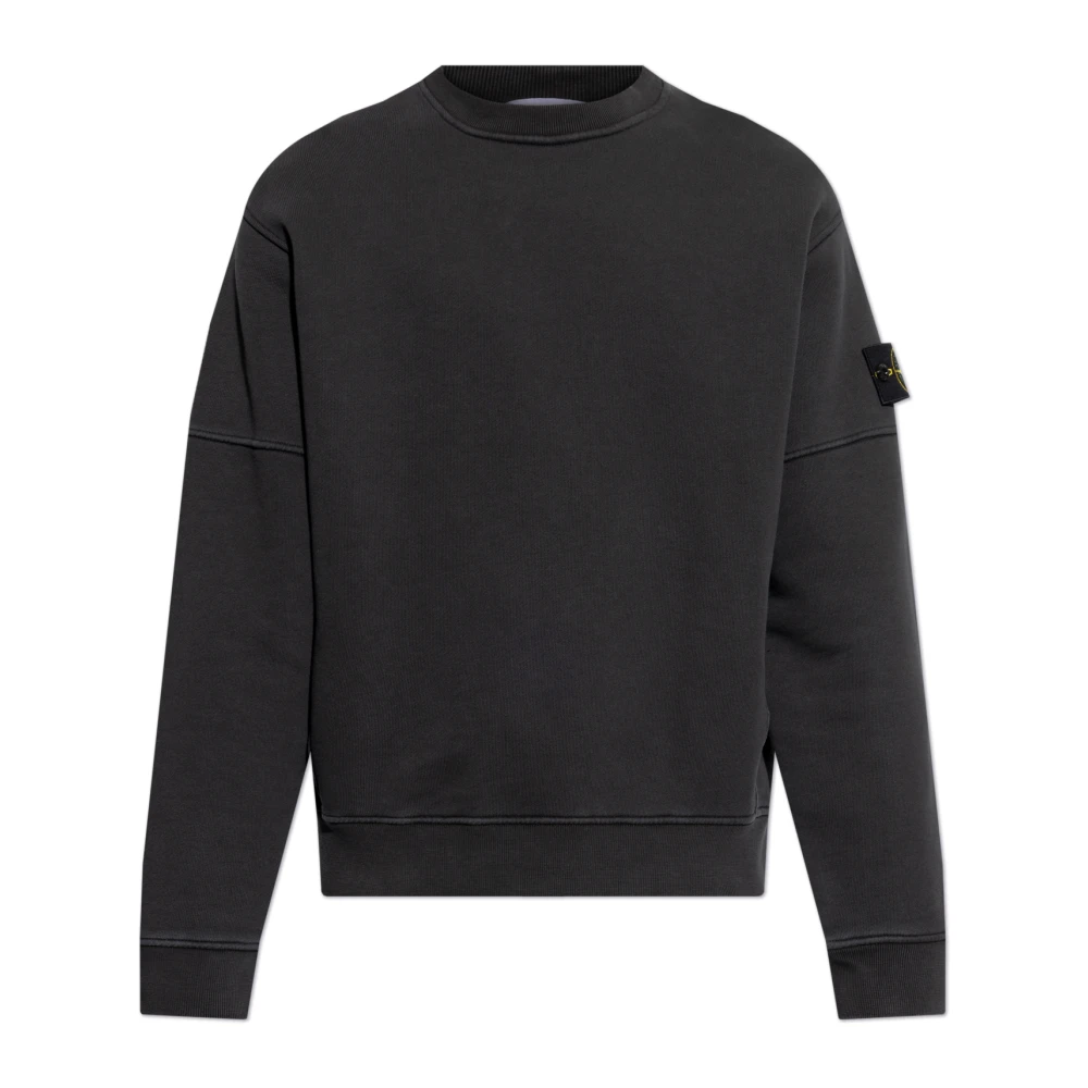 Stone Island Sweatshirt met Logo Black Heren