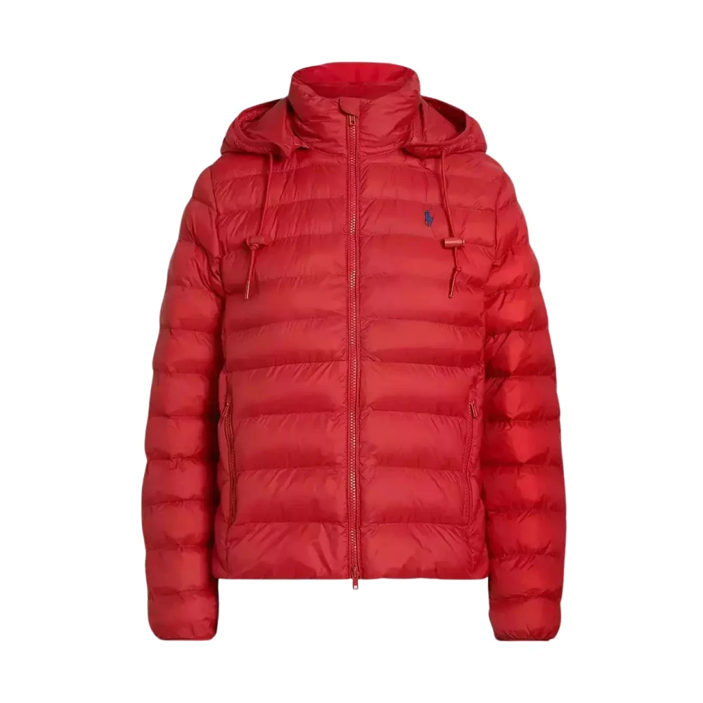 Ralph Lauren Rode gewatteerde jas met capuchon Red Dames