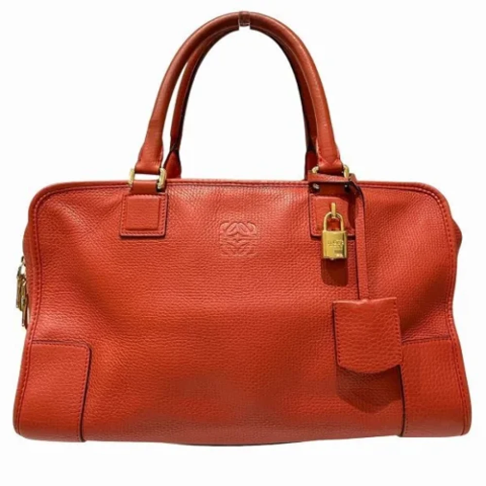 Loewe Pre-owned Leather handbags Red Dames