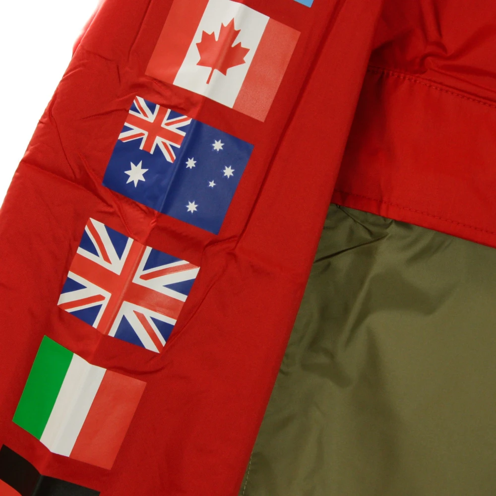 HUF Flags Anorak Jas Cyber Rood Multicolor Heren