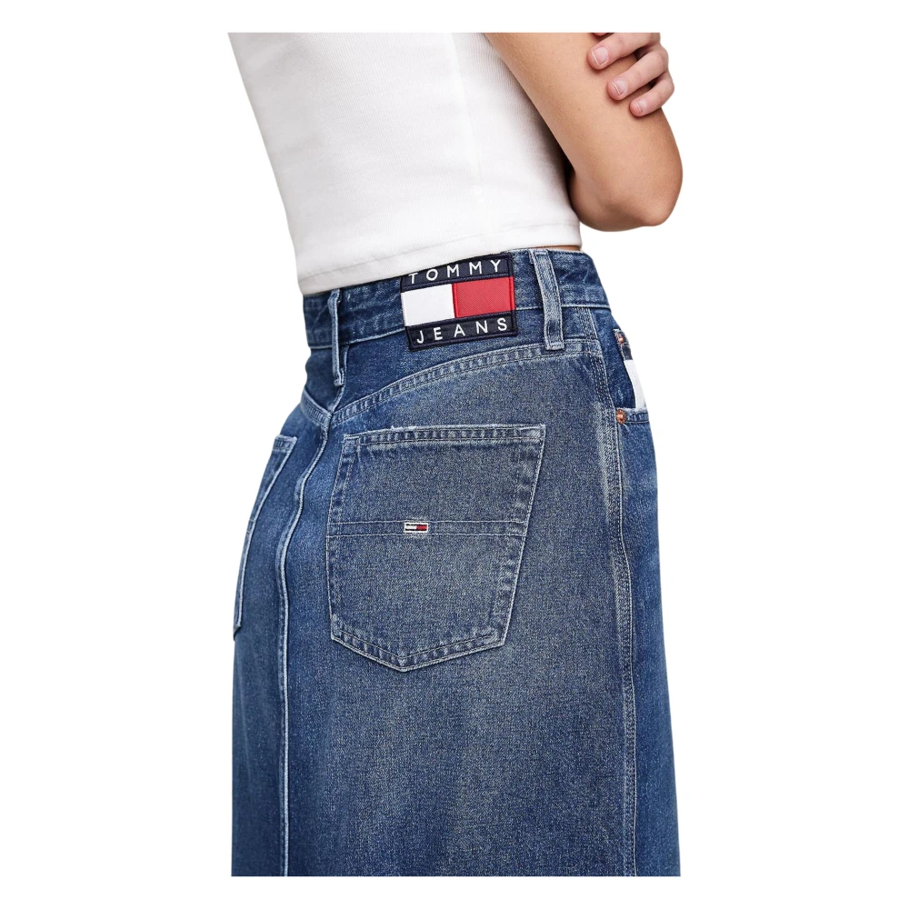 Tommy Hilfiger Vintage Denim Pencil Rok Blue Dames