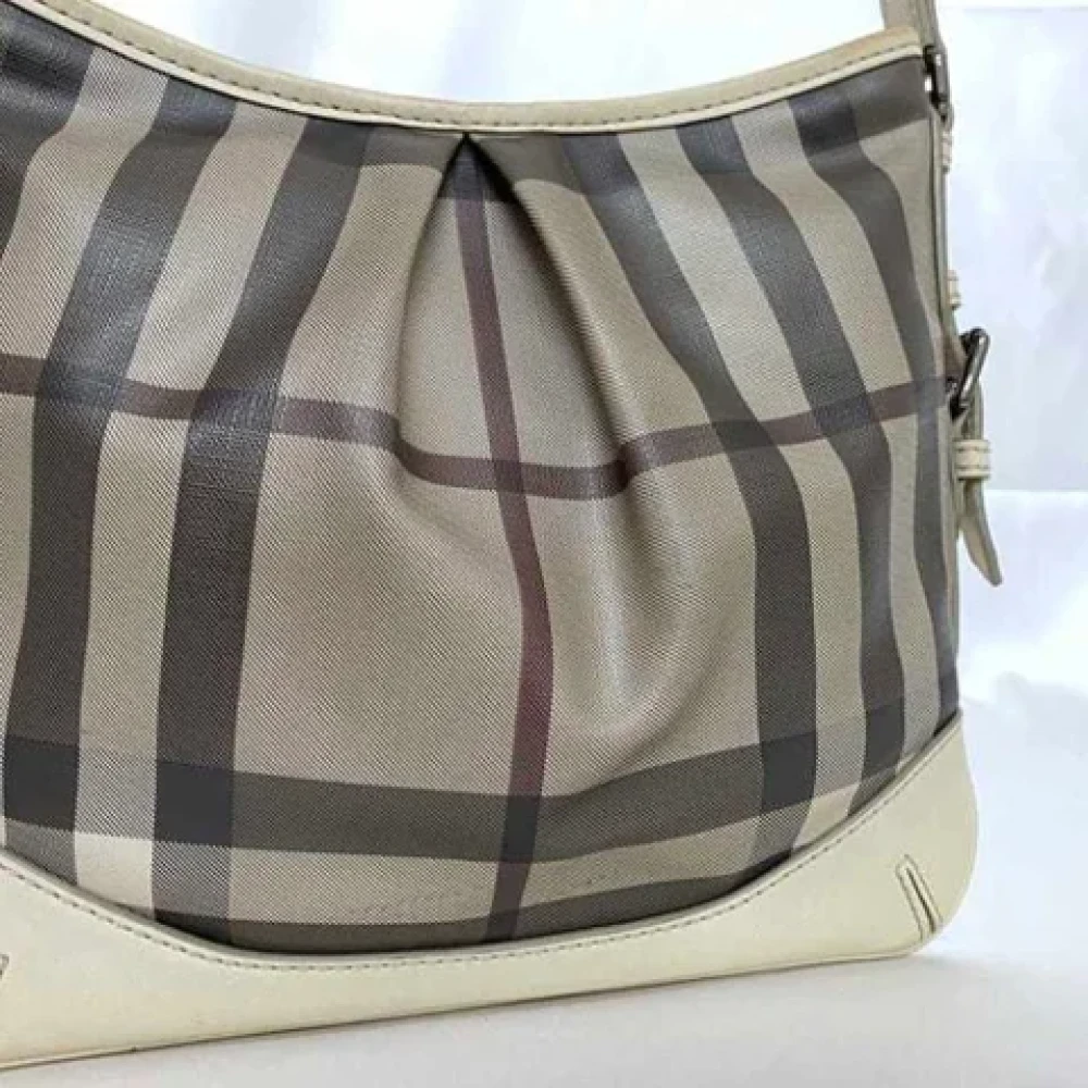 Burberry Vintage Pre-owned Plastic shoulder-bags Beige Dames