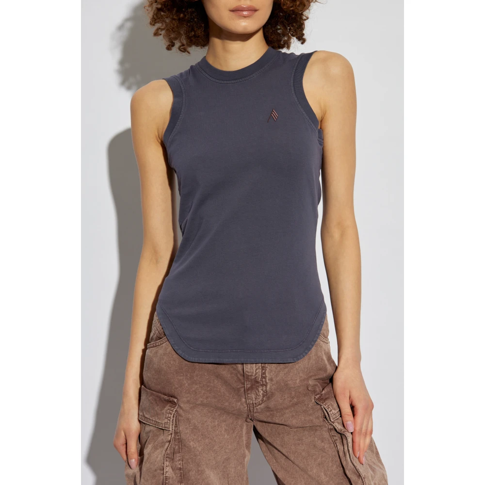The Attico Mouwloze top Purple Dames