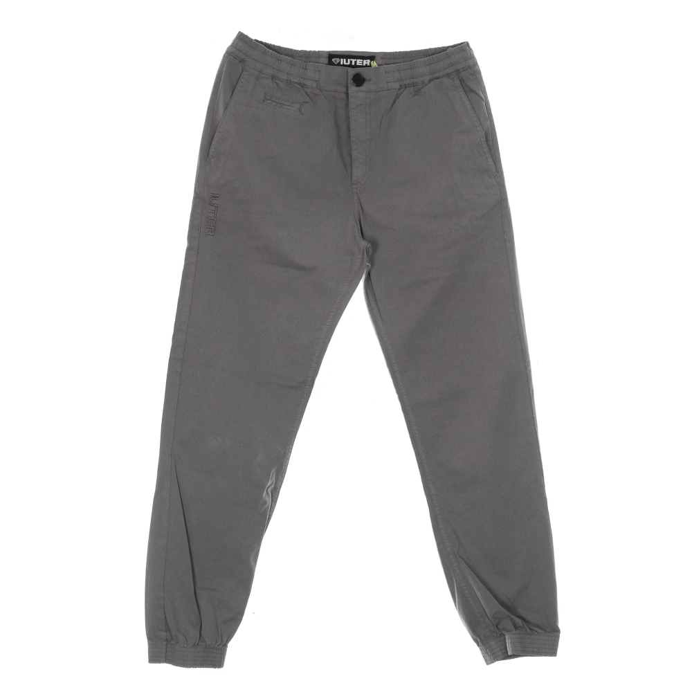 Iuter Donkergrijze Joggerbroek Elastische Taille Gray Heren