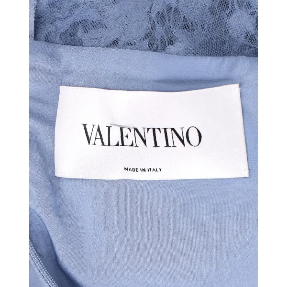 Valentino Vintage Pre-owned Wool dresses Blue Dames