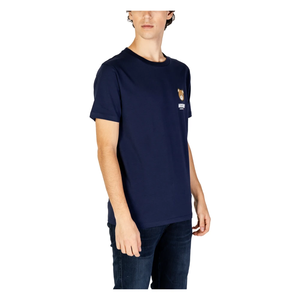 Moschino Katoenen Herenondergoed T-shirt Herfst Winter Blue Heren