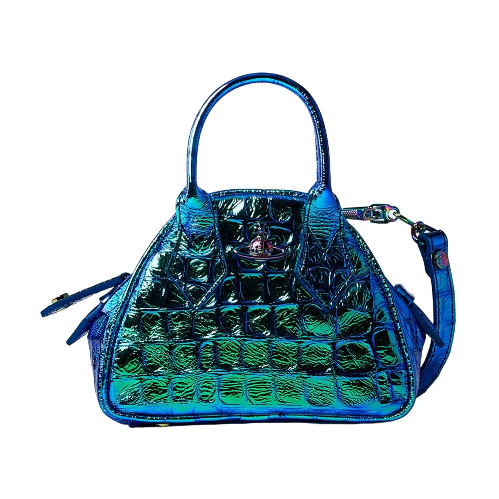 Vivienne Westwood Yasmine Handväska i Saffiano Läder Blue, Dam