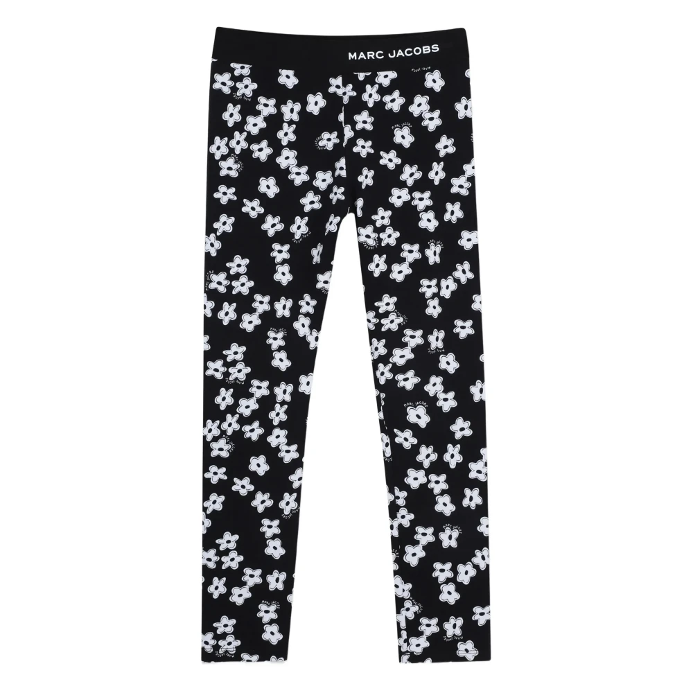 Marc Jacobs Girls Black Floral Print Leggings - Leggings - 2 Y - Kids