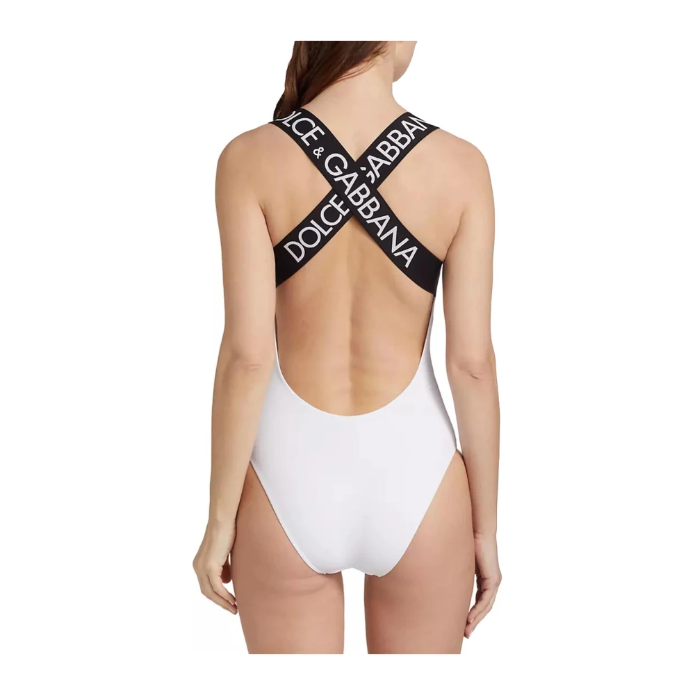 Dolce & Gabbana Logo Badpak White Dames