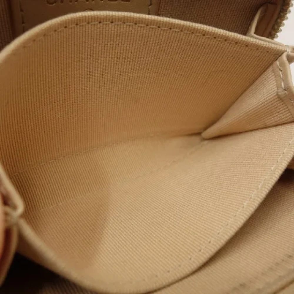 Chanel Vintage Pre-owned Leather wallets Beige Dames