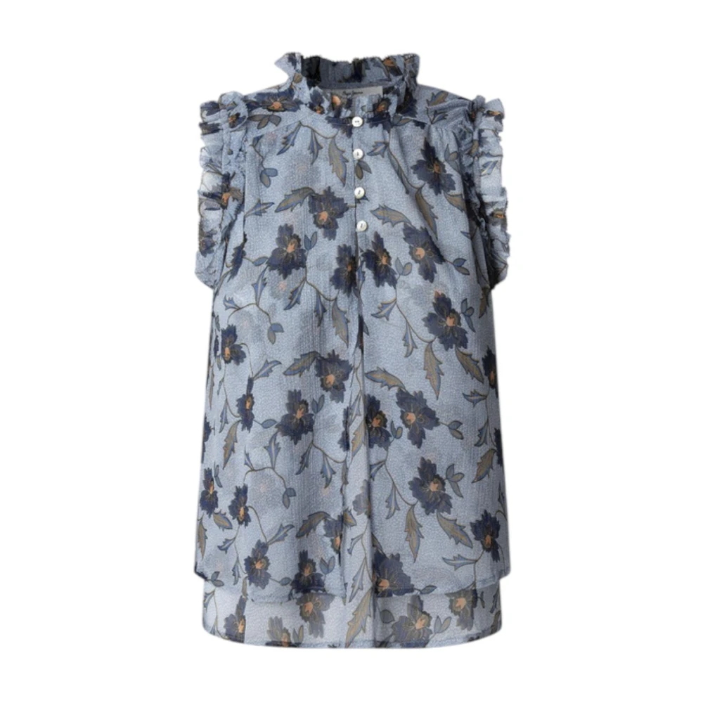 Pepe Jeans Women's Blue Sophisticated Enid Blouse