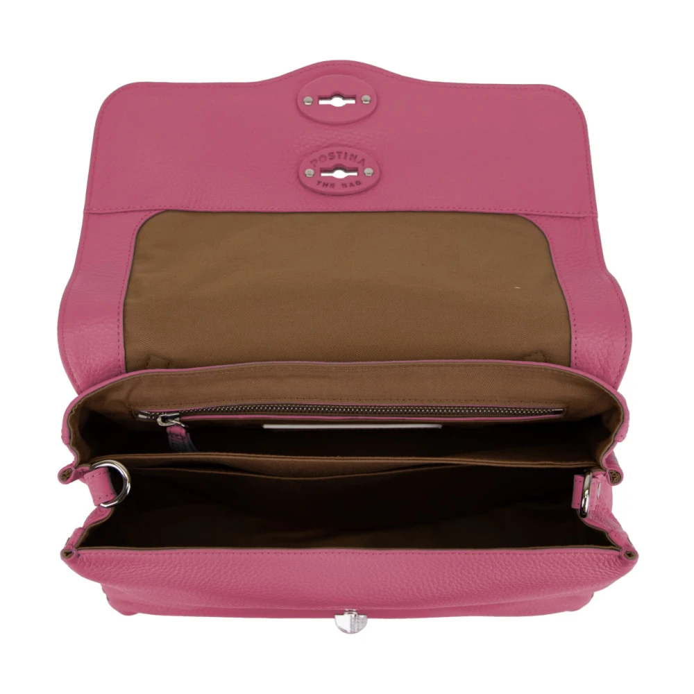 Zanellato Leren schoudertas voor dames Girello Purple Dames