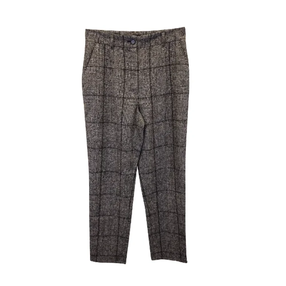 Dolce & Gabbana Pre-owned Wool bottoms Brown Dames