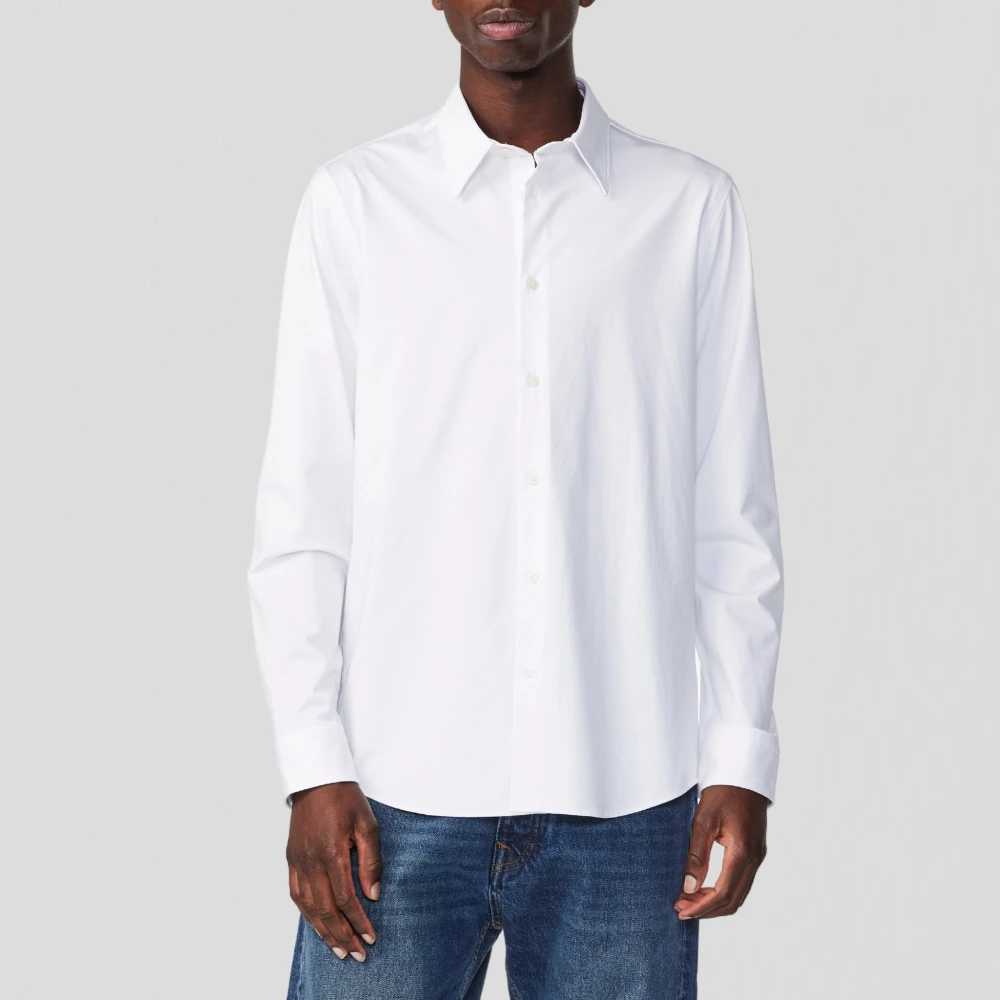 Nn07 Minimalistisch Wit Overhemd met Parelmoerknopen White Heren