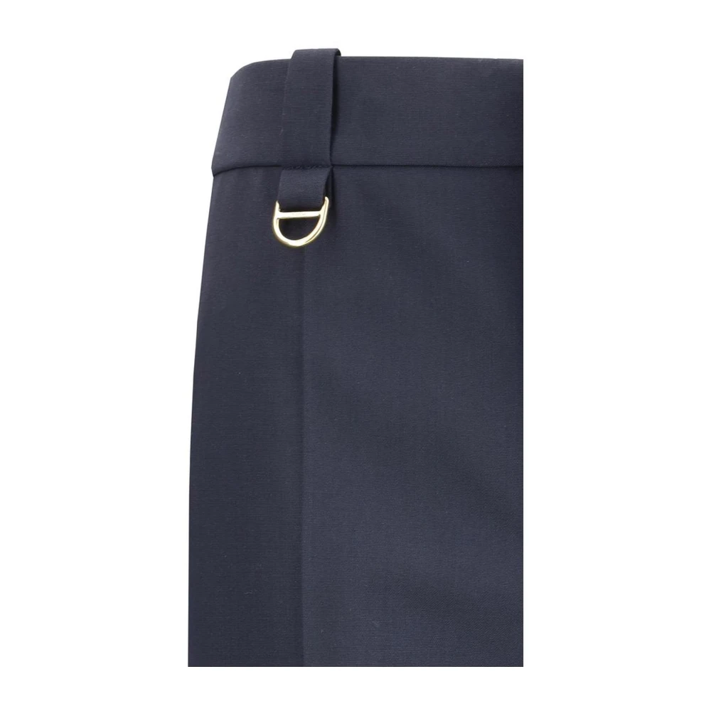 Chloé Wollen Broek met Rits en Zakken Blue Dames