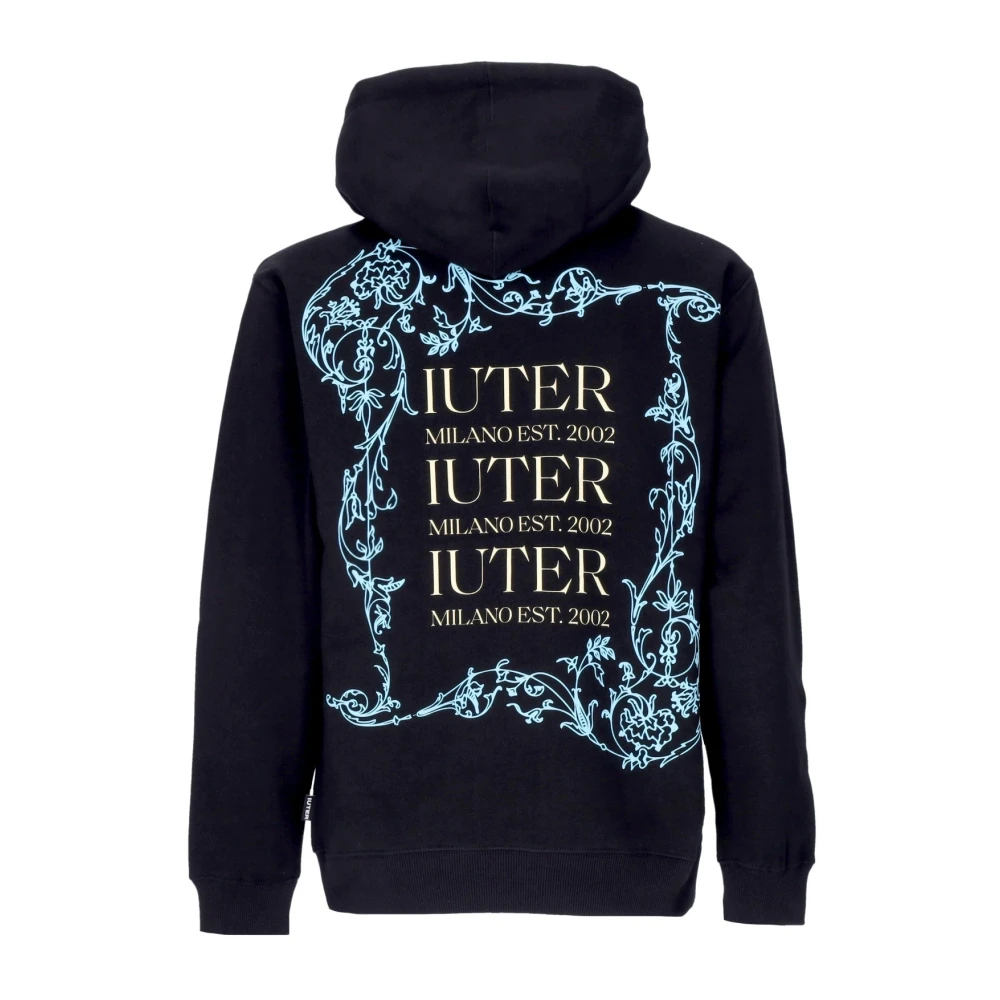 Iuter Zwarte hoodie met kangoeroezak Black Heren
