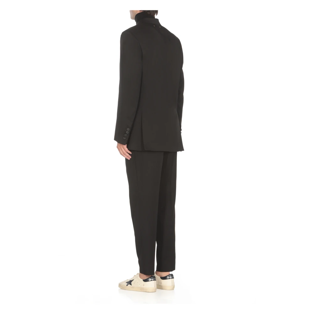 Golden Goose Zwarte wollen double-breasted jas Black Heren