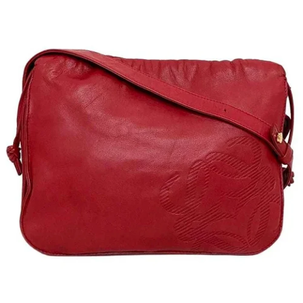 Loewe Pre-owned Leather shoulder-bags Red Dames