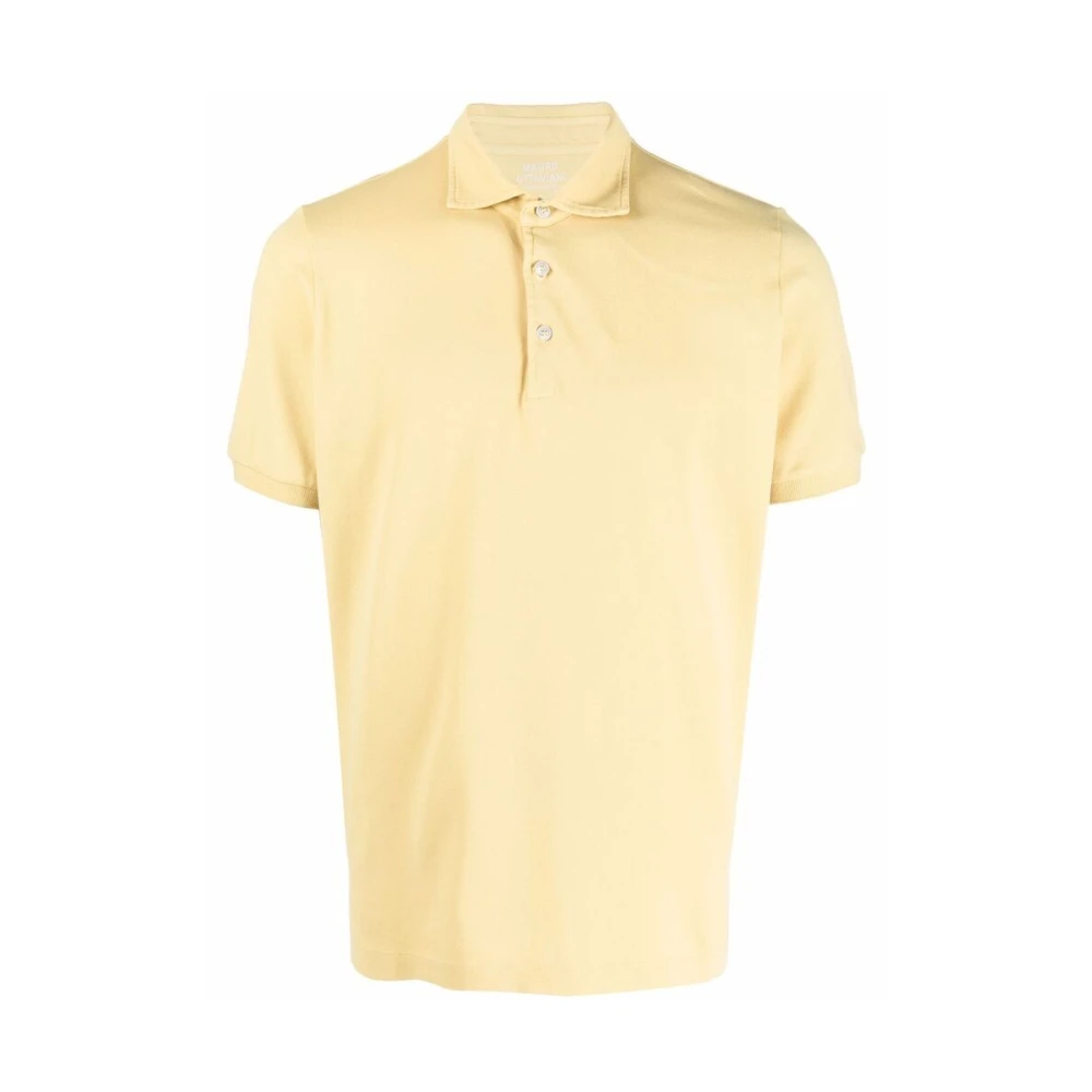 Mauro Ottaviani Pastelgele Polo Shirt Yellow Heren