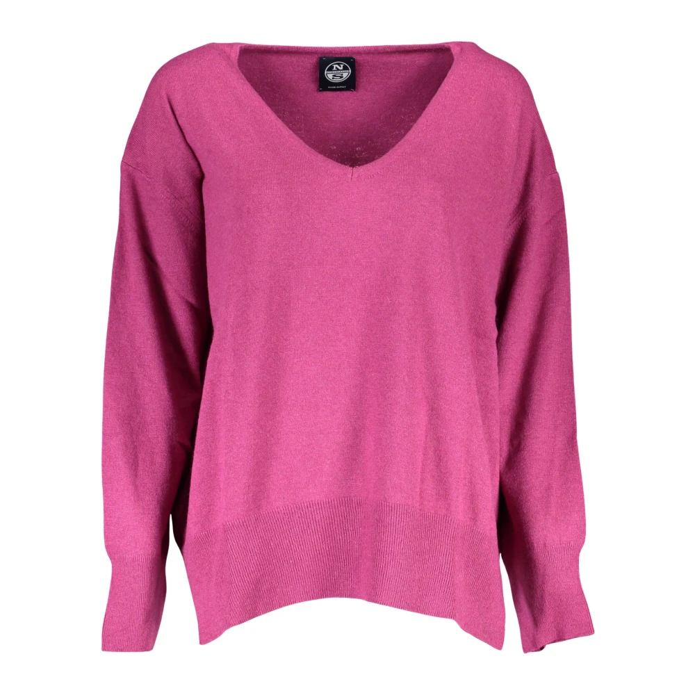 North Sails Women's Pink V-Neck Knitwear - V-Neck Knitwear - S - Knitwear