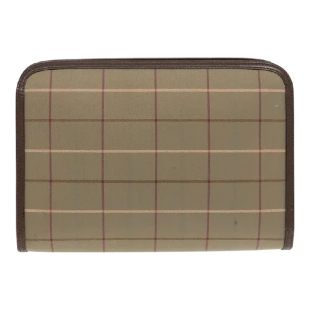 Burberry Vintage Pre-owned Canvas clutches Brown Dames