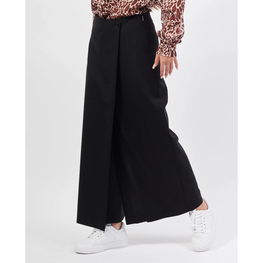 Hugo Boss Zwarte lange rok met hoge split Black Dames