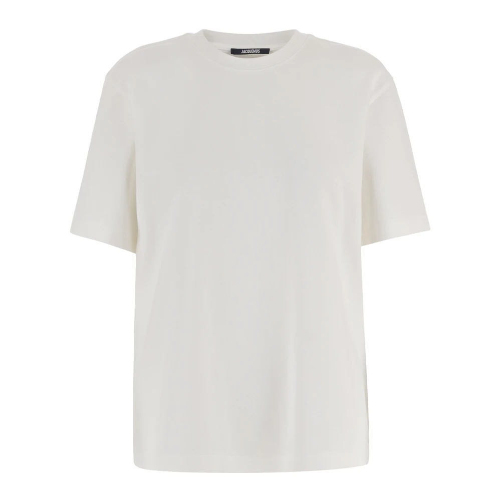 Jacquemus White T-Shirts, Female, Xs, Cotton T-Shirt With Logo