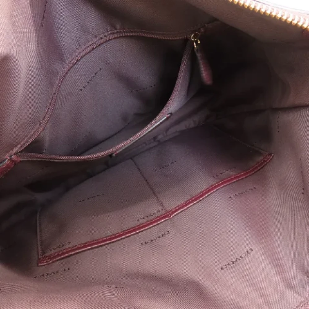 Coach Pre-owned Leather shoulder-bags Purple Dames