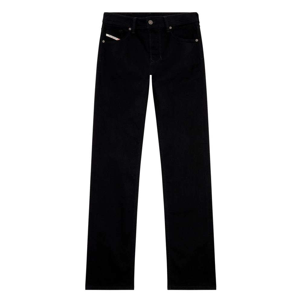 Diesel Klassieke Zwarte Straight-Cut Jeans Black Heren