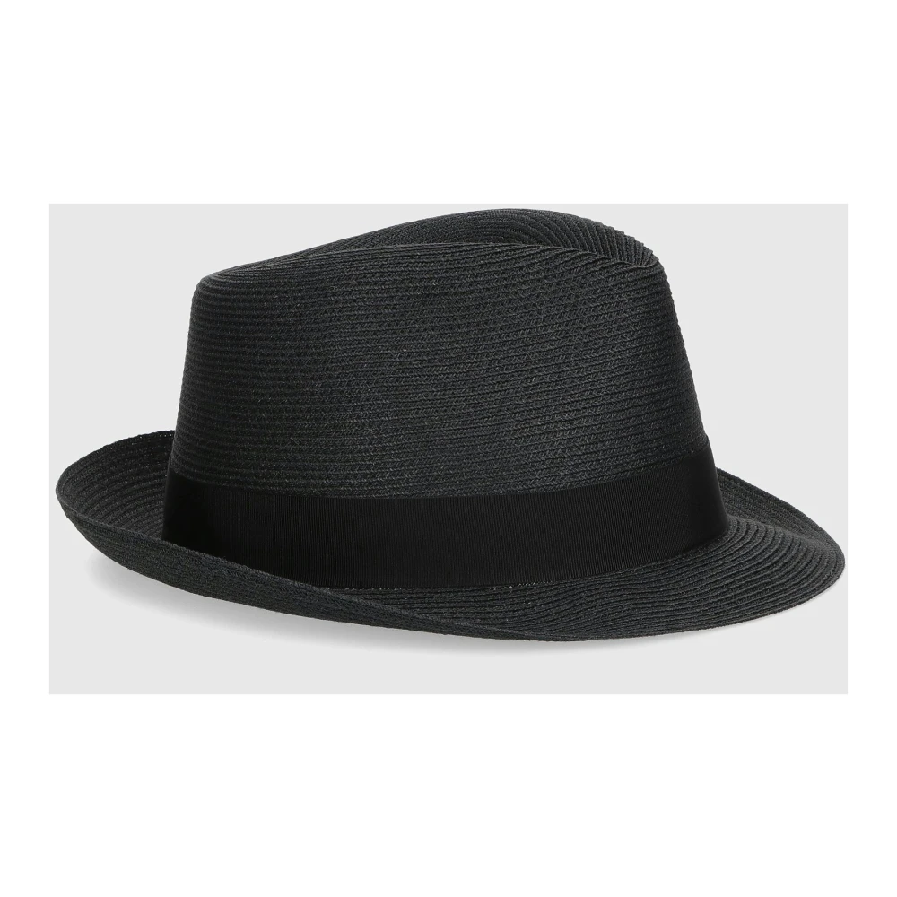 Borsalino Gevlochten Hennep Zomerhoed Black Heren