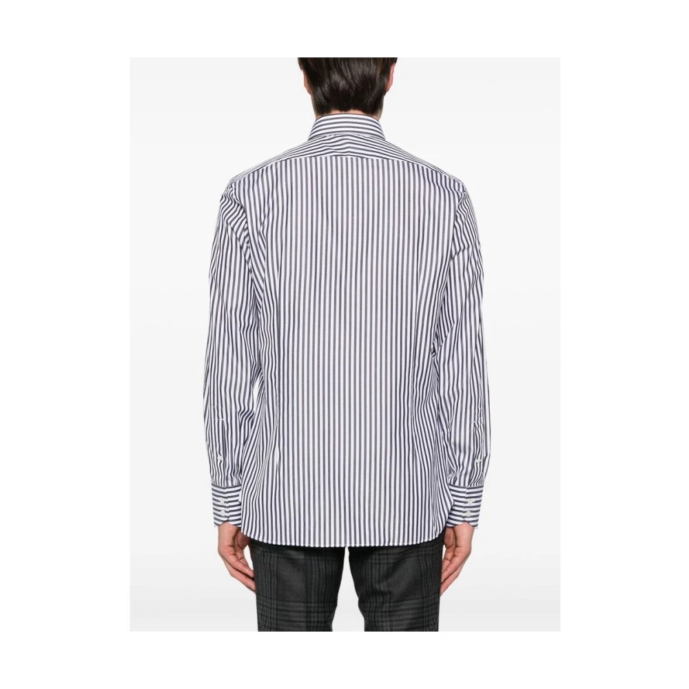 Tom Ford Zwarte Klassieke Geknoopte Overhemd Lange Mouwen Black Heren