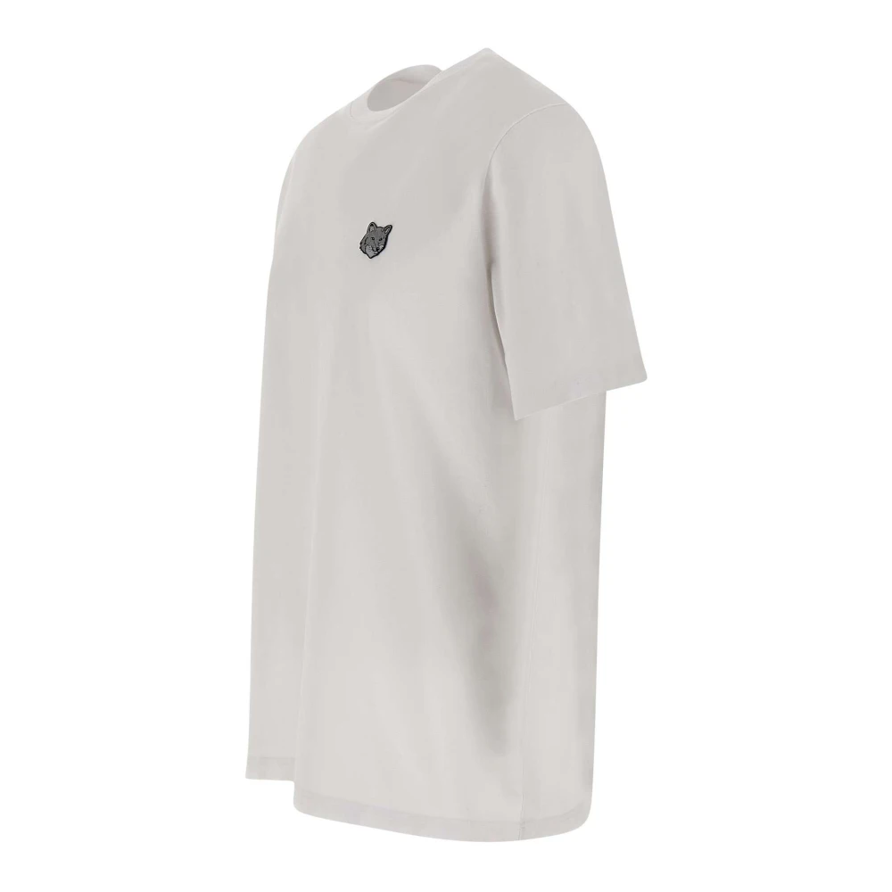 Maison Kitsuné Fox Logo Wit T-shirt White Heren