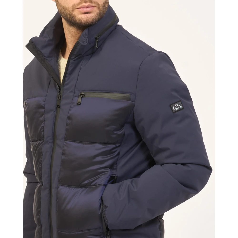 YES ZEE Blauwe Stijlvolle Shirt Blue Heren