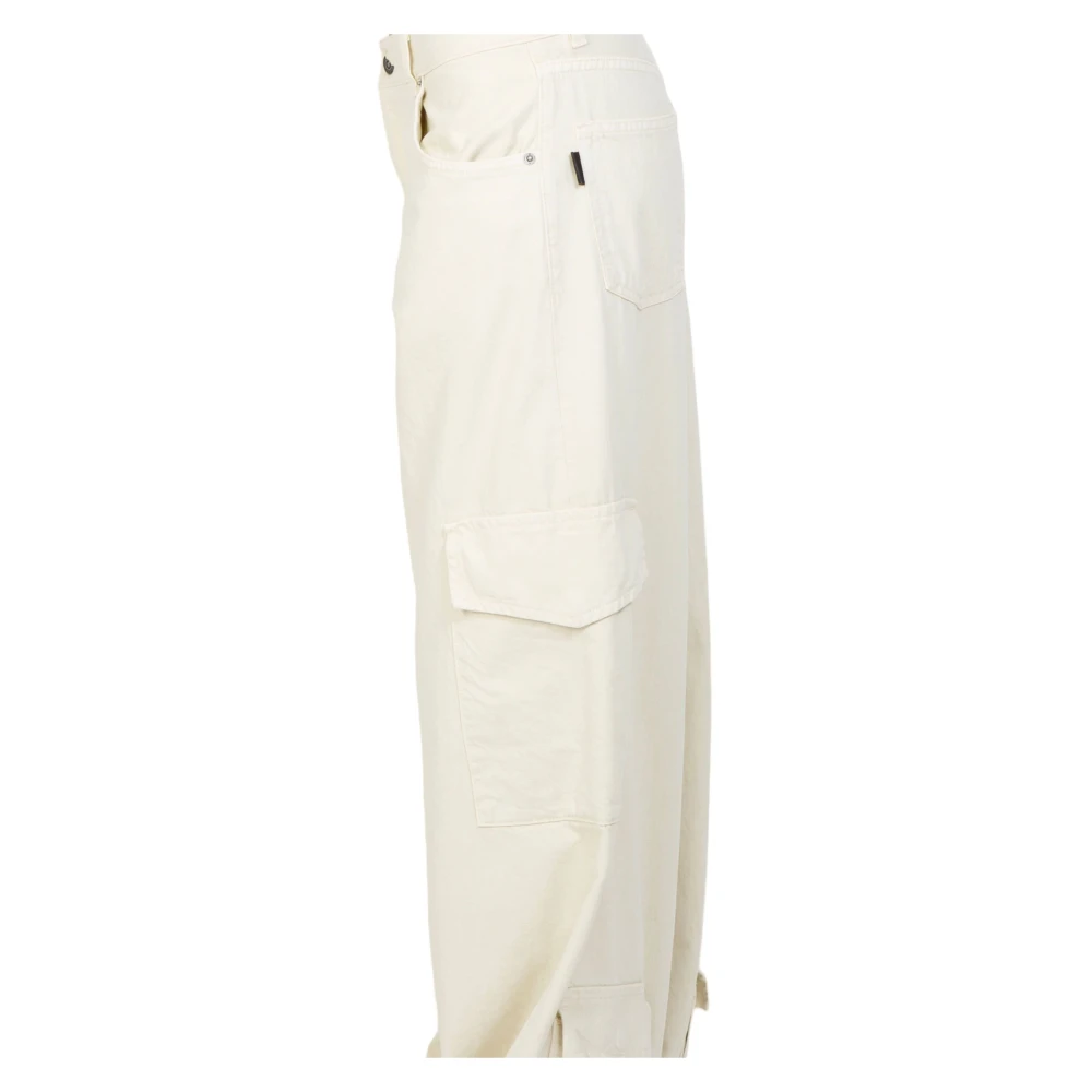 Haikure Twill Cargo Broek in Bethany Stijl White Dames
