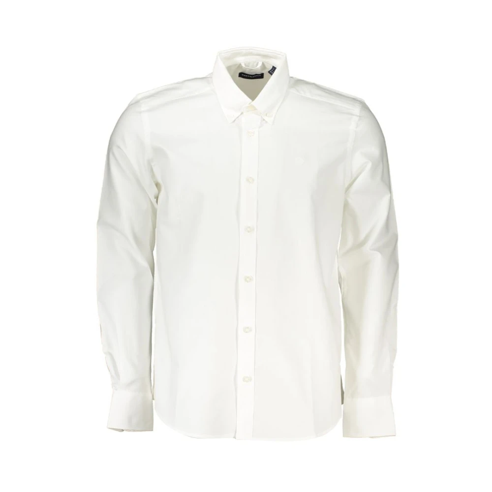 North Sails Uomo Bianco Uomini, Camicia, White Cotton Men Shirt, (M) - Immagine 3