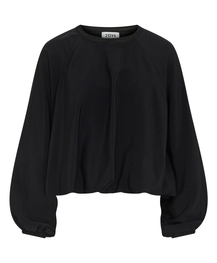 blouse-a-col-rond-ample-avec-ourlet-ballon-et-manches-ballon