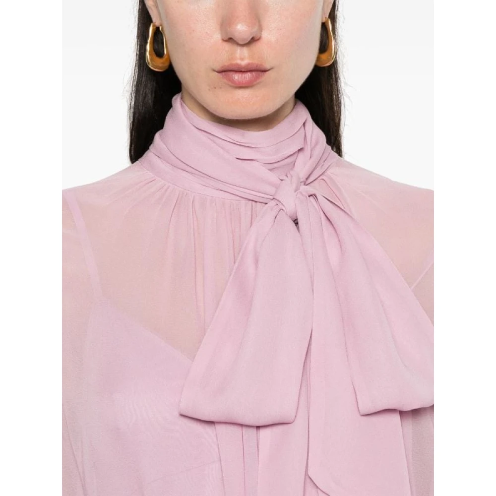 Zimmermann Paarse Strik Hals Vleermuismouw Blouse Purple Dames