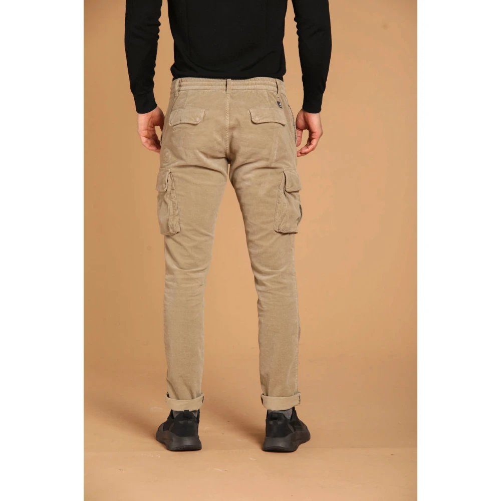 Mason's Fluwelen cargobroek extra slim fit Beige Heren
