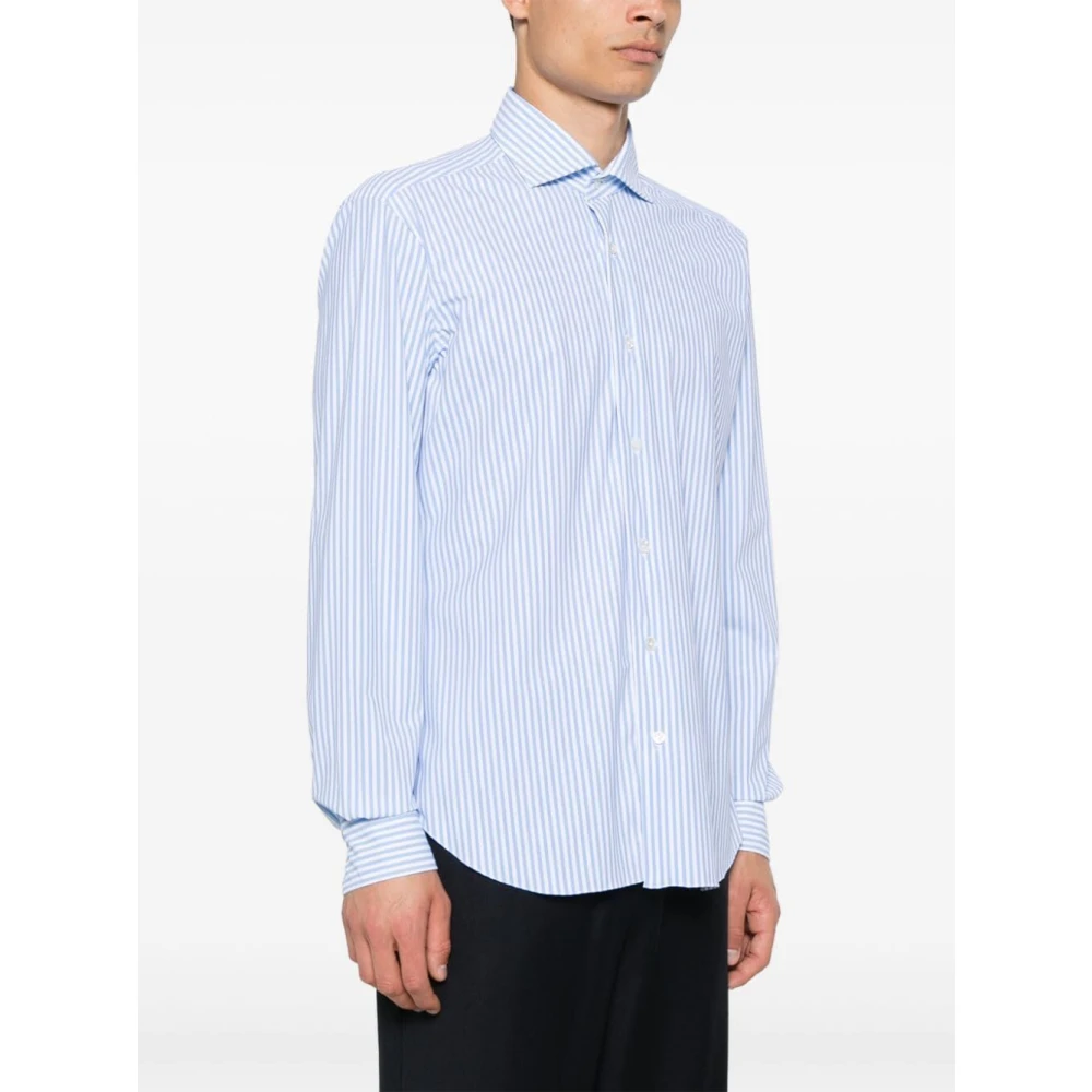 Barba Casual Katoenen Overhemd Blue Heren