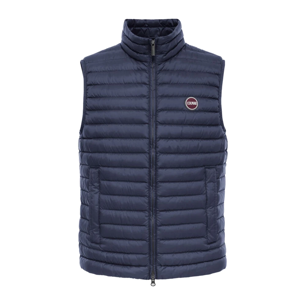 Colmar Men's Blue Waistcoats, Xl, Logo Patch Gilet