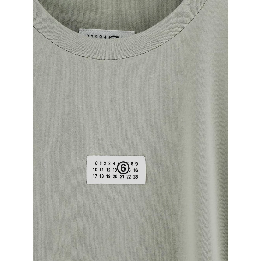 MM6 Maison Margiela Katoenen Logo T-shirt Green Heren