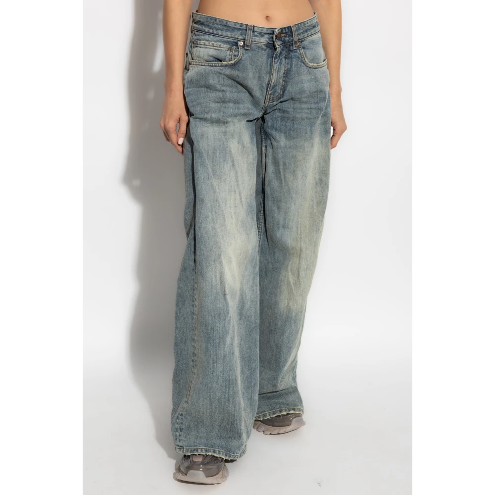Balenciaga Low-Waist Baggy Jeans Blue Dames