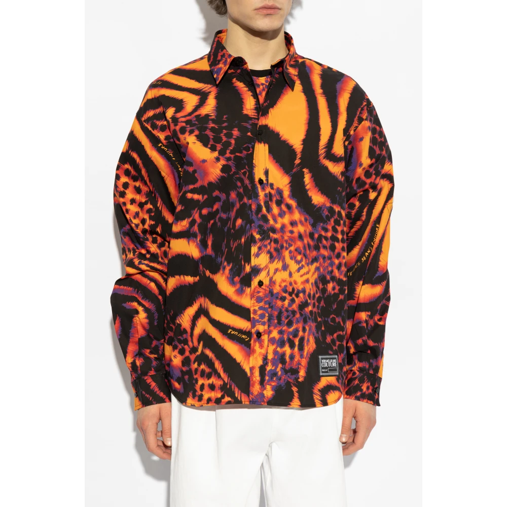 Versace Jeans Couture Shirt met print Orange Heren