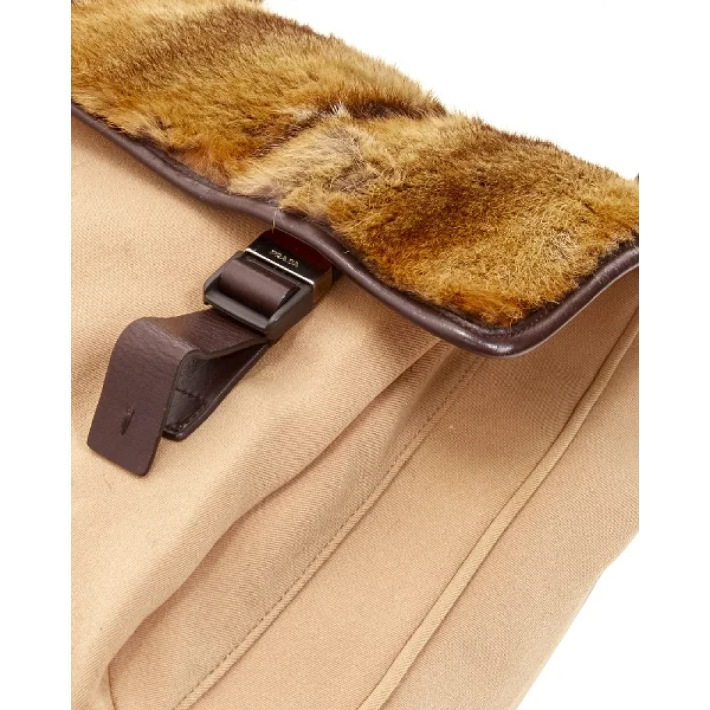 Prada Vintage Pre-owned Fur crossbody-bags Brown Dames