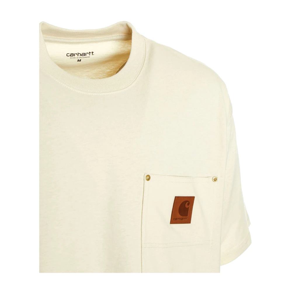 Carhartt WIP Zak T-shirt Baggy Fit Katoen Jersey Beige Heren