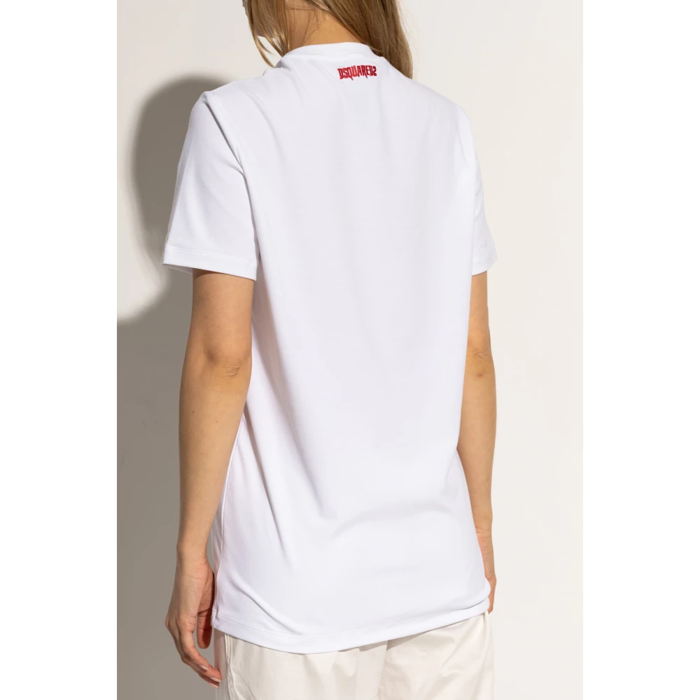 Dsquared2 T-shirt uit de 'Underwear' collectie White Dames