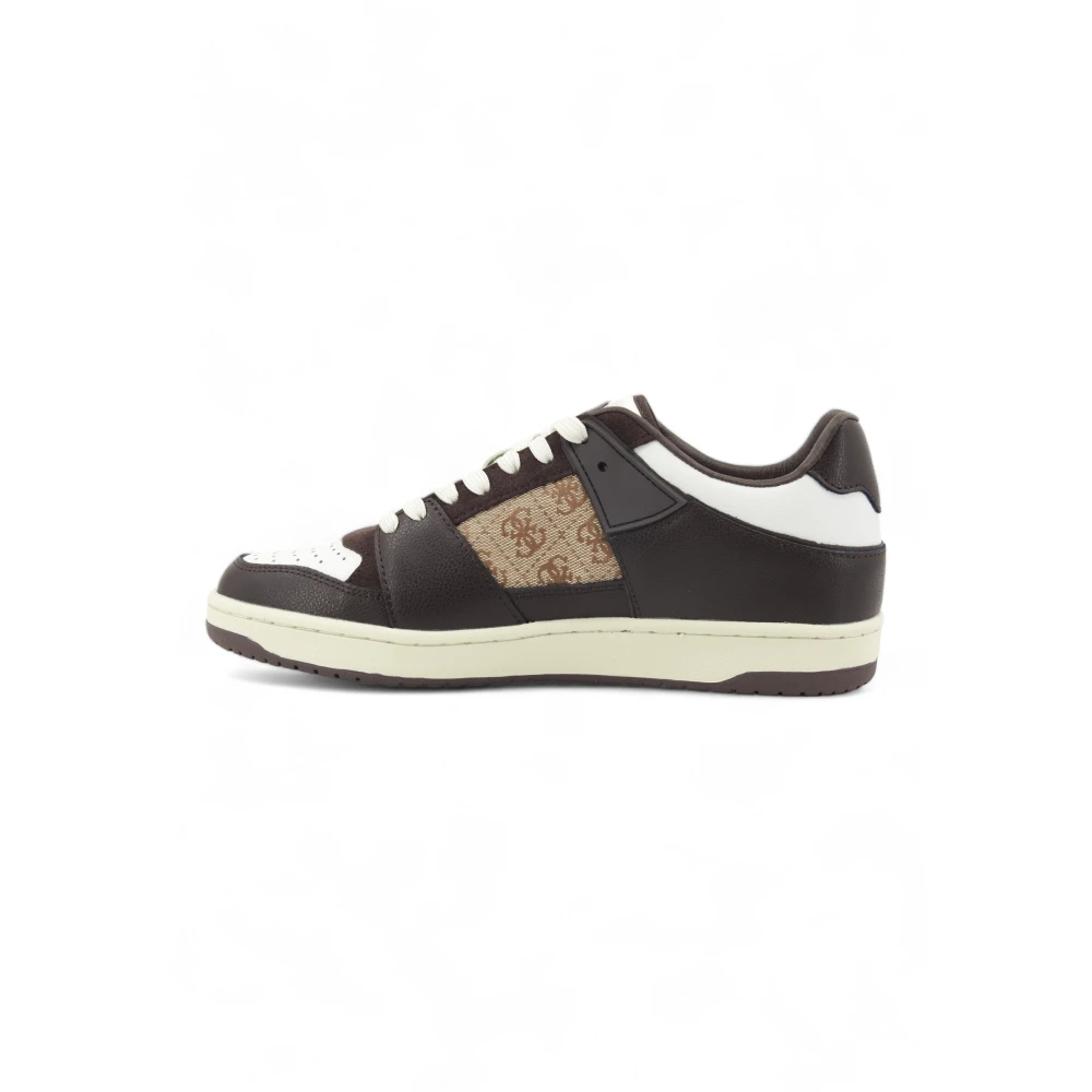 Guess Sava Low Mixed-Leather Sneaker Heren Schoenen Veelkleurig Multicolor