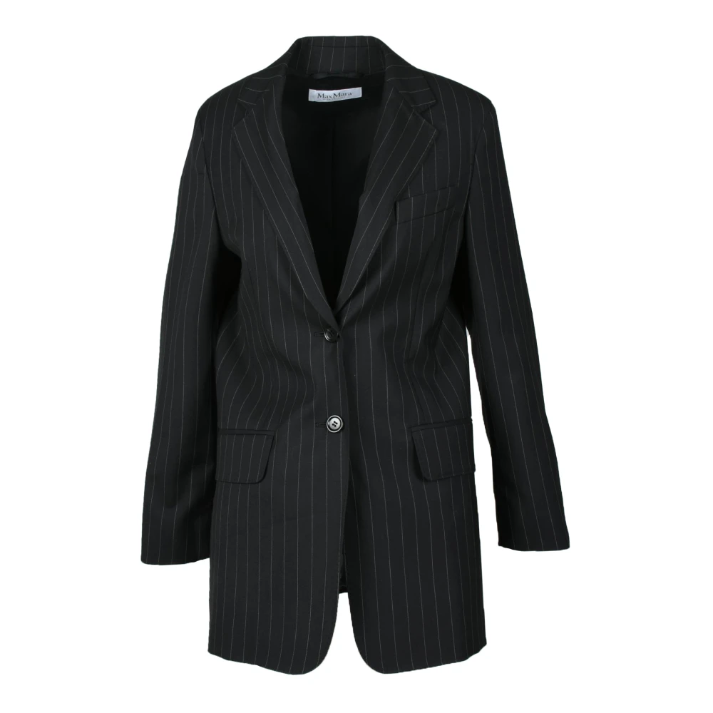 Max Mara Jas Blue Dames