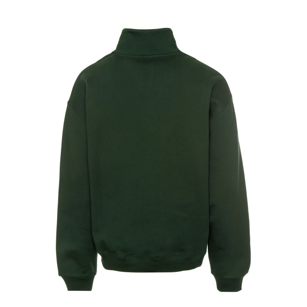 Jacquemus Gros Grain Half-Zip Sweatshirt Green Heren