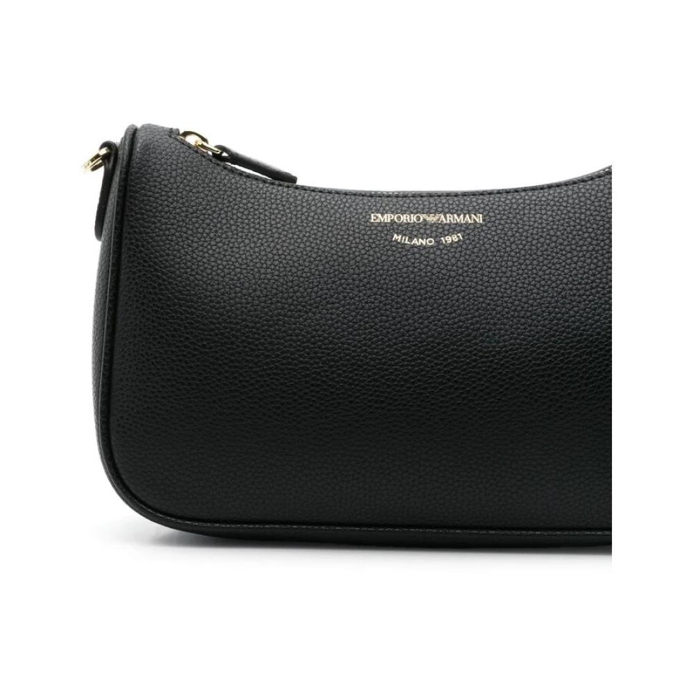 Emporio Armani Zwarte Schoudertas met Toprits Black Dames